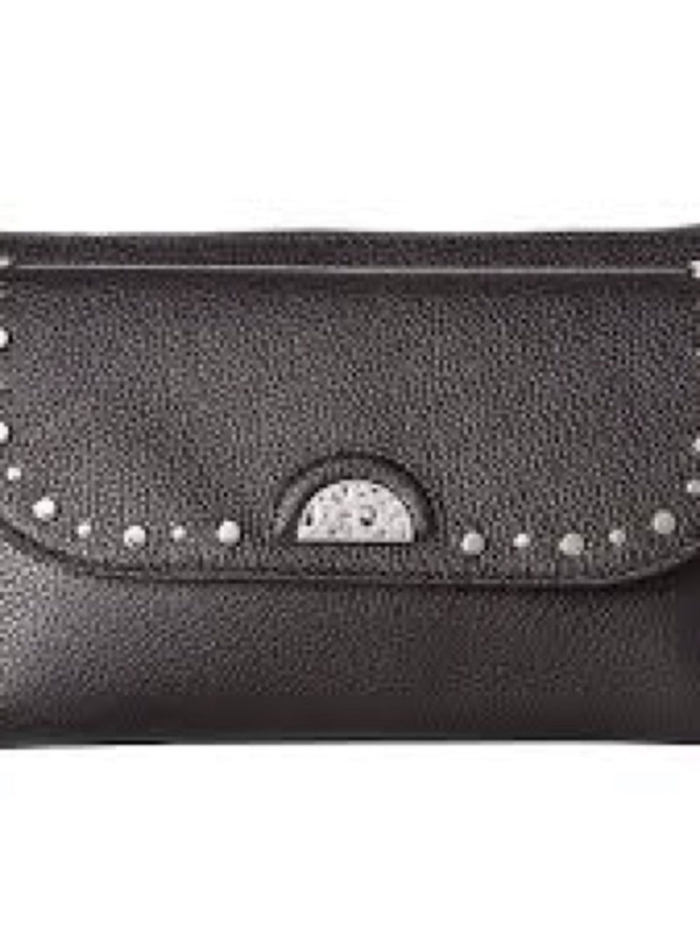 Brighton Black Studded Flap Clutch
